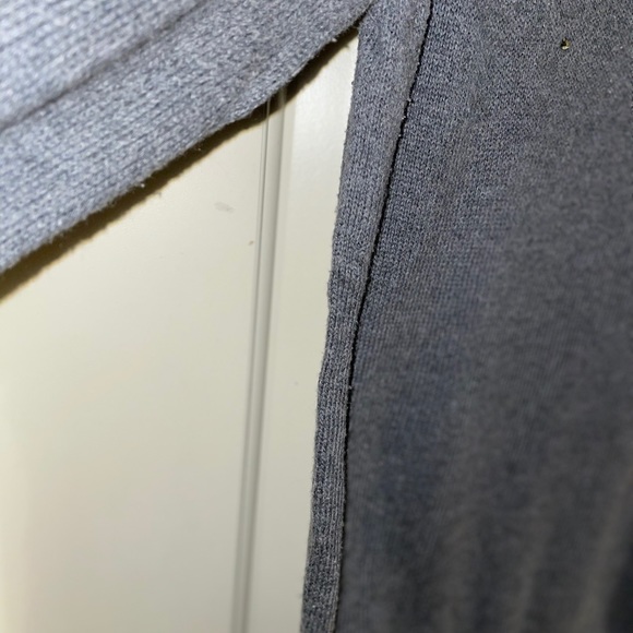 LOFT Embellished Jeweled Collar Gray Sweater - Picture 5 of 8